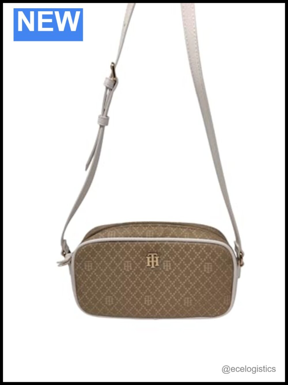 Faux Leather Crossbody Bag with Belted Detailing - Fits Phone & Essentials